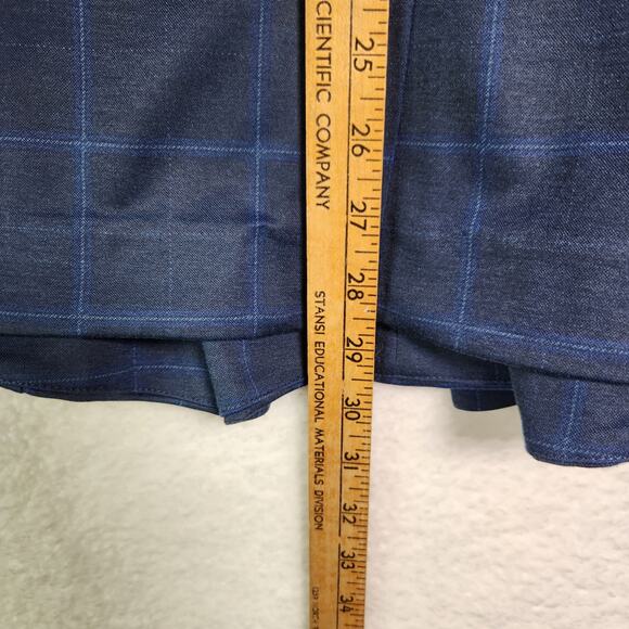 Cabi Sunset Kiss Windowpane Blazer 5425 Sz 8 Button Blue Academia Preppy Career - Picture 12 of 16